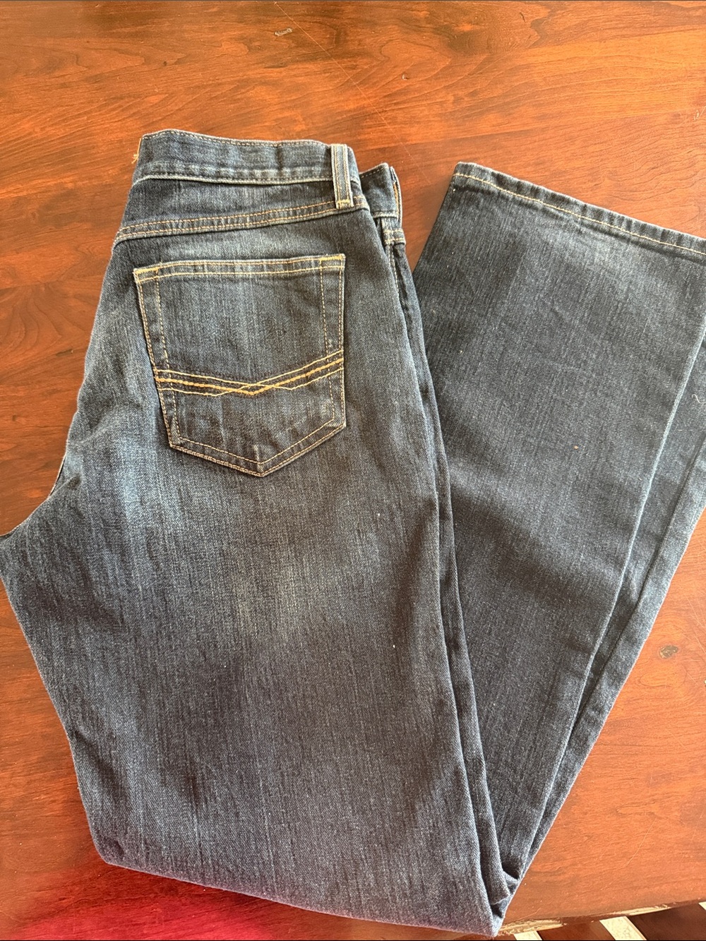 Ariat Women's Boot Cut Jeans - Dark Blue with Contrast Stitching